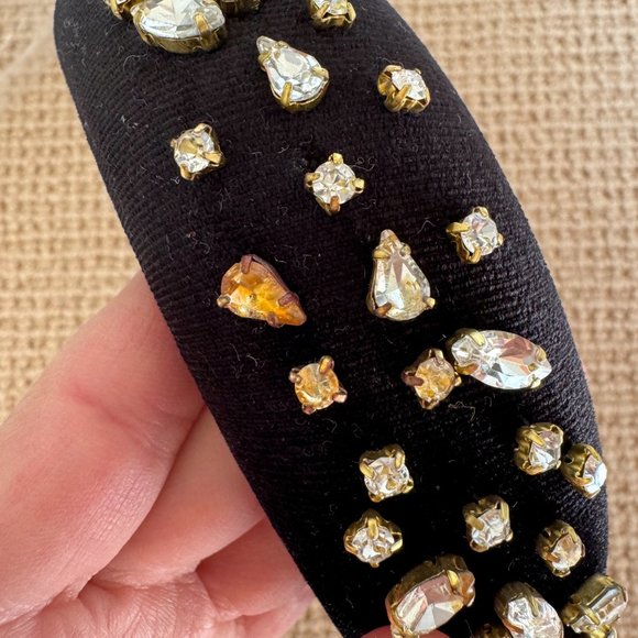 Lele Sadoughi Velvet Embellished Headband - Picture 2 of 4